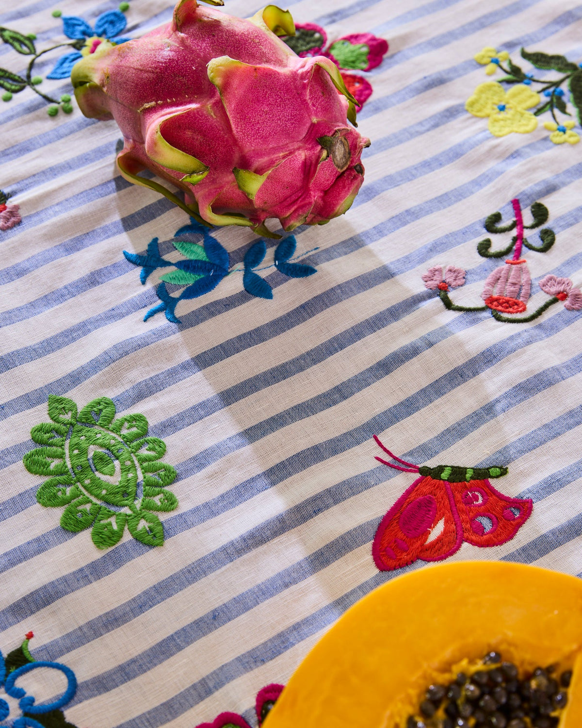 Anna Spiro Malabar Floral Embroidered Tablecloth