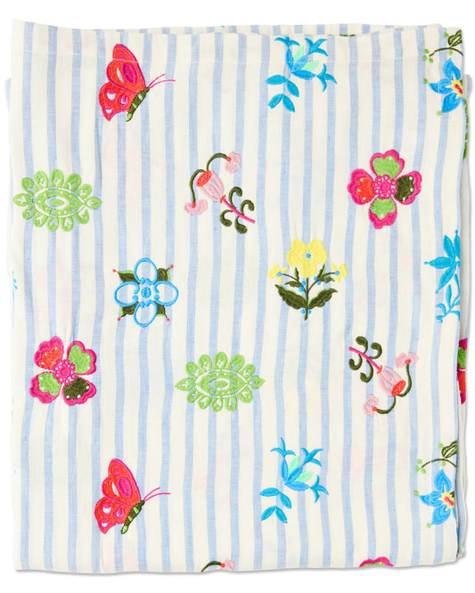 Anna Spiro Malabar Floral Embroidered Tablecloth