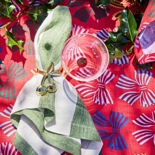 Cherry Pie Brass Napkin Rings