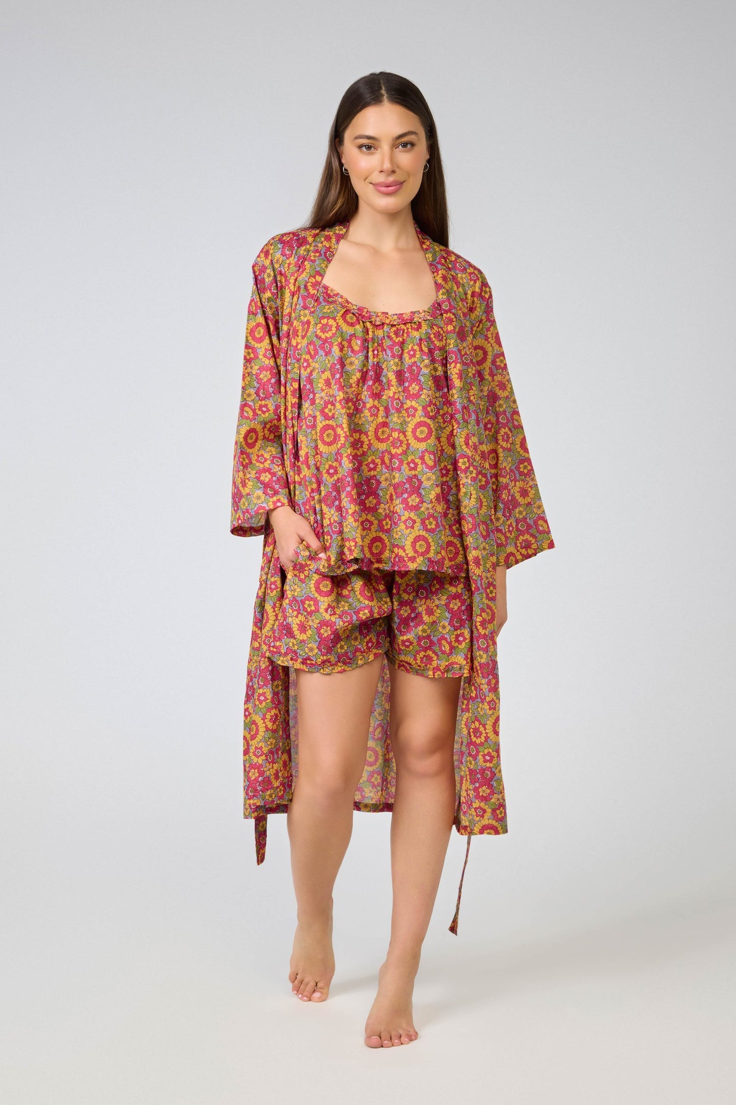 Arabella Dressing Gown Sunflowers