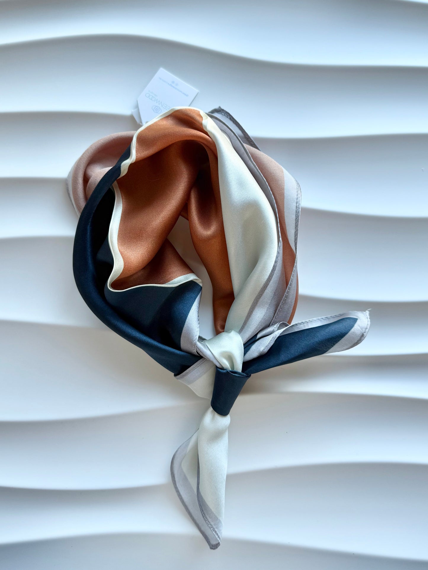Silk Neck Scarf: SQUARE BLOCK