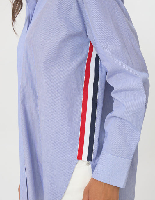 Casino Shirt - Blue/White Mini Stripe