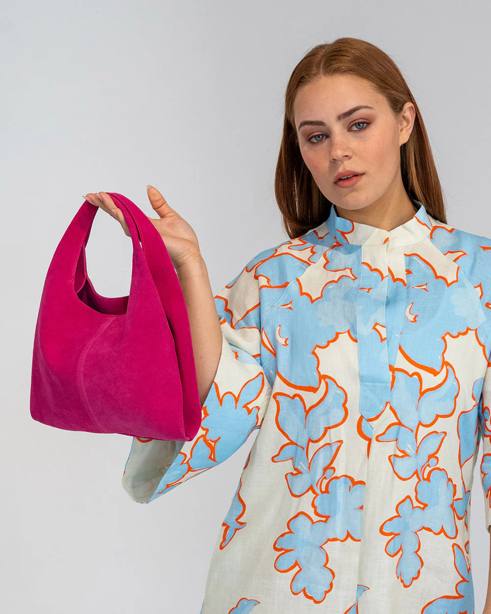 Emery Tote - Pink Suede