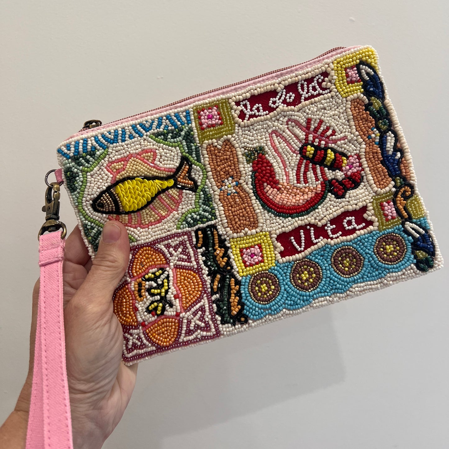 La Dolce Vita Beaded Clutch