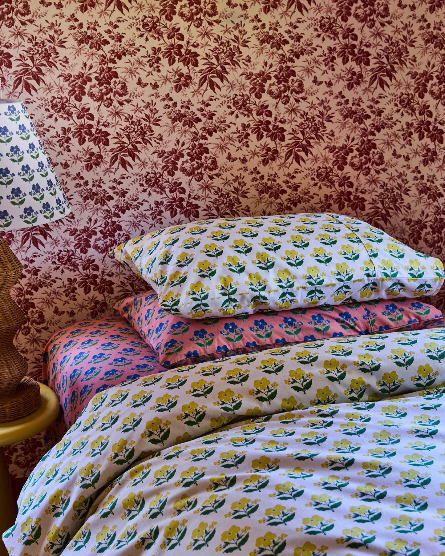 Kip & Co X Anna Spiro Indian Summer - Yellow Organic cotton Pillowcases