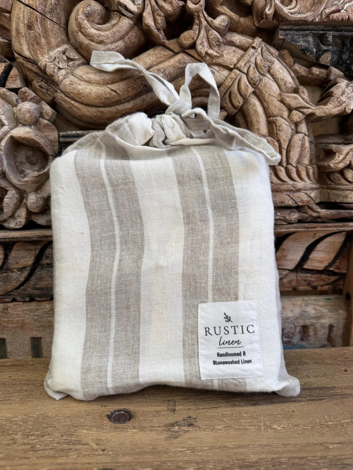 Atelier Linen Pillowcase Set - Natural Stripes