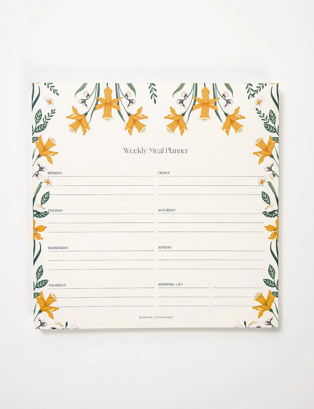 Meal Planner Notepad Daffodil