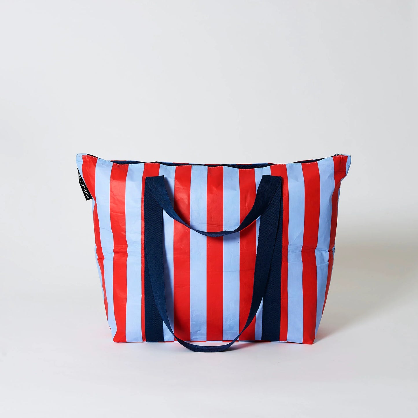 Red Blue Zip Medium Tote