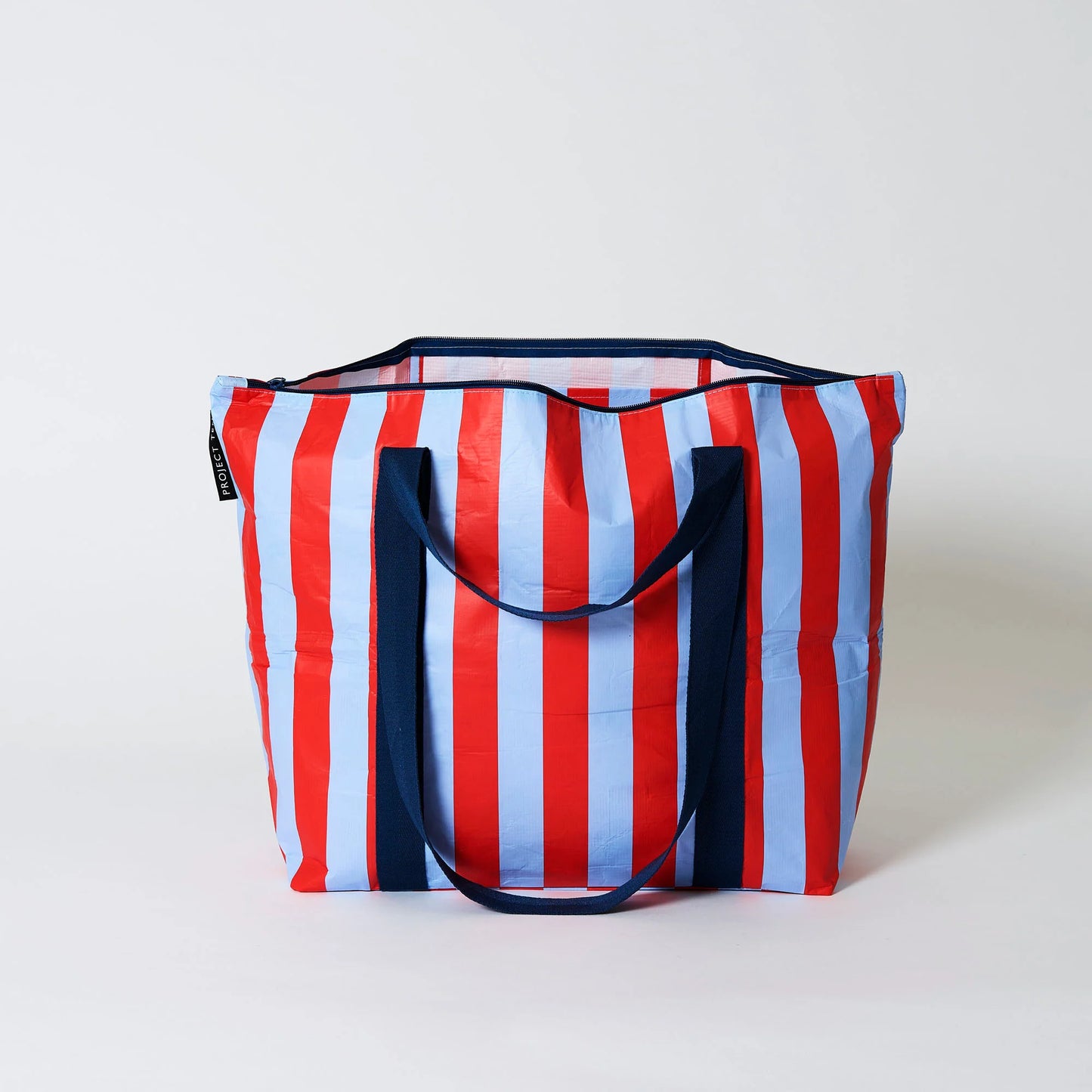 Red Blue Zip Medium Tote