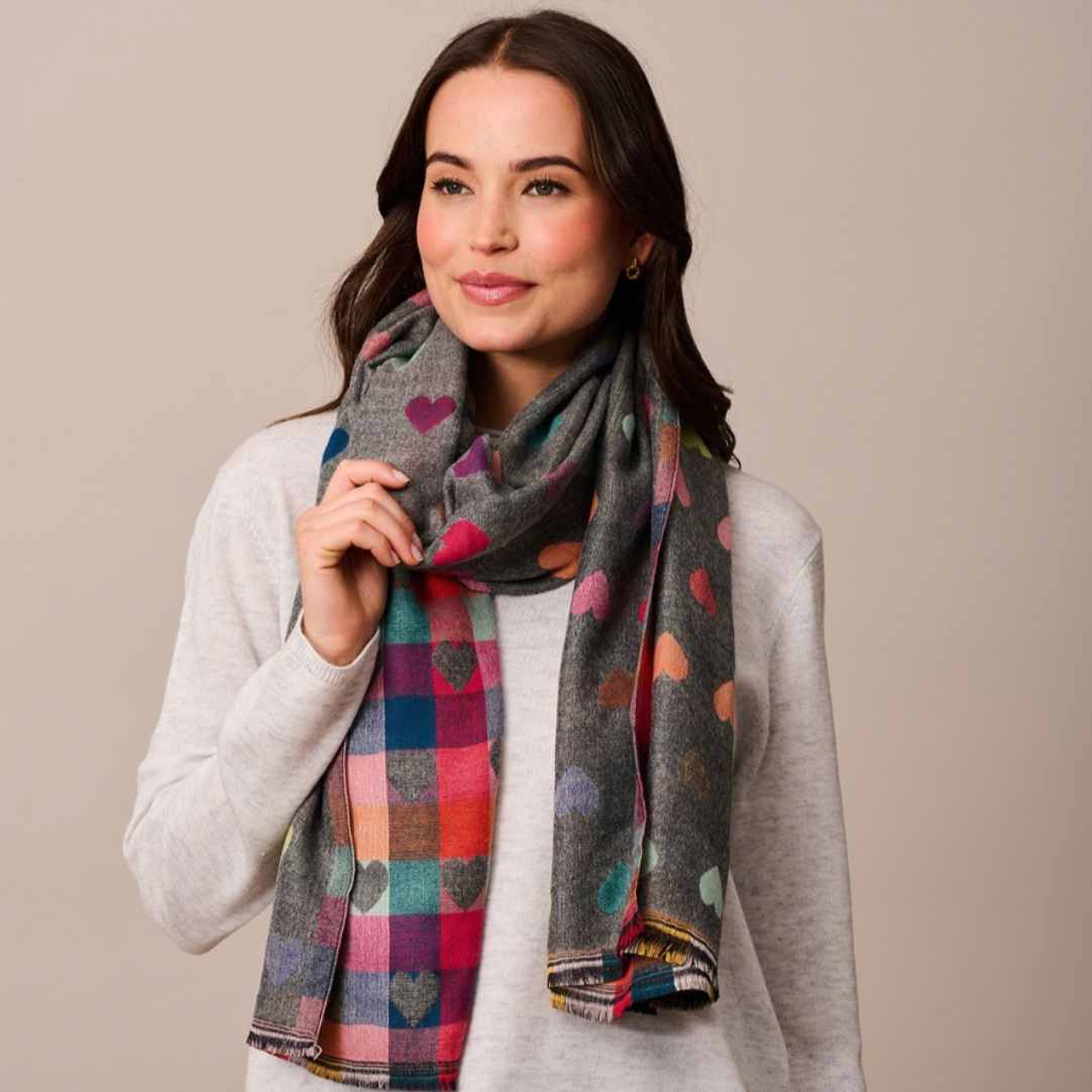 Grey Romance Scarf