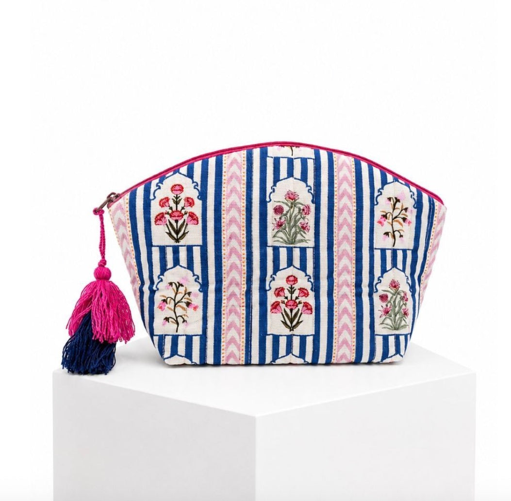 Cosmetic Pouch - Blue Cottage
