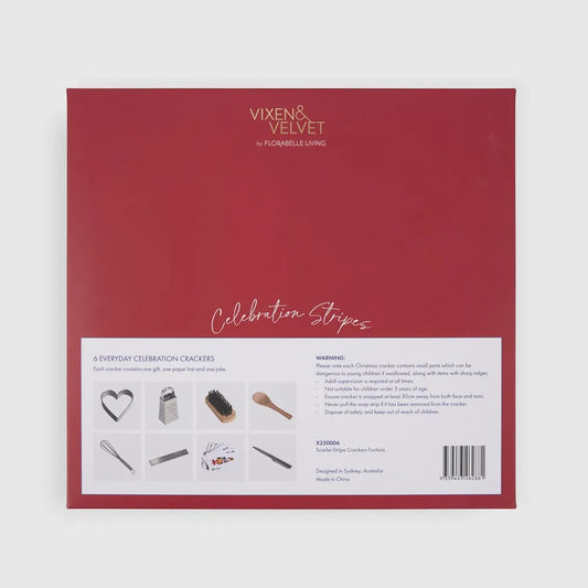 Scarlet Striped Christmas Cracker