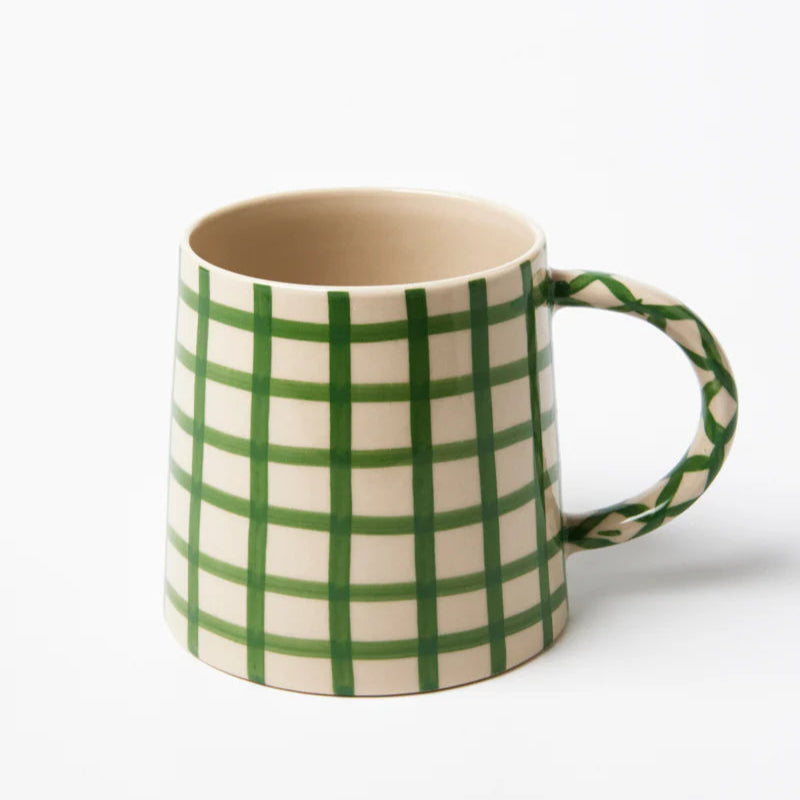 Larder Mug Green Check