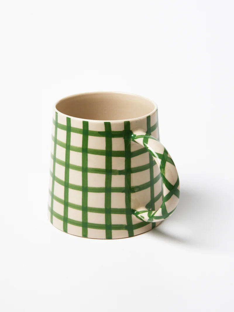 Larder Mug Green Check