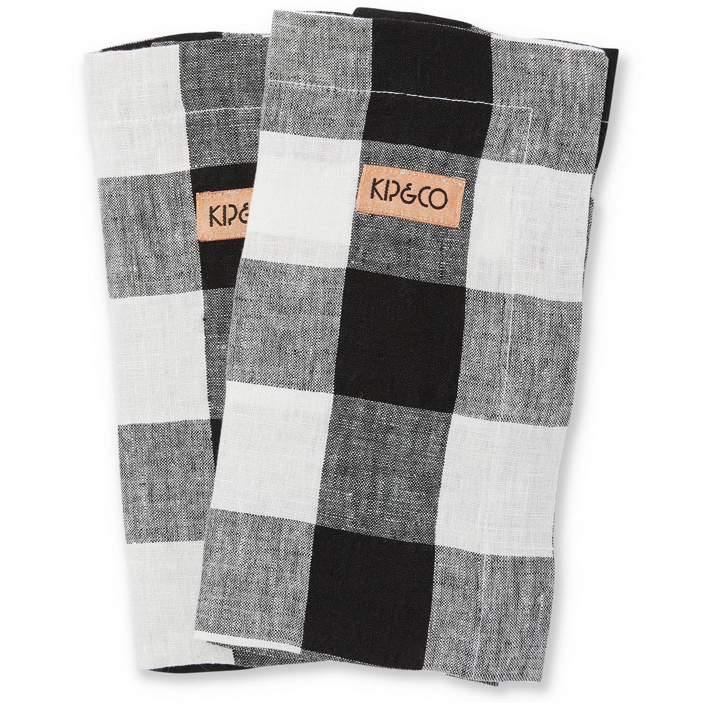 Staples Black & White Gingham Linen Napkin (Set of 4)