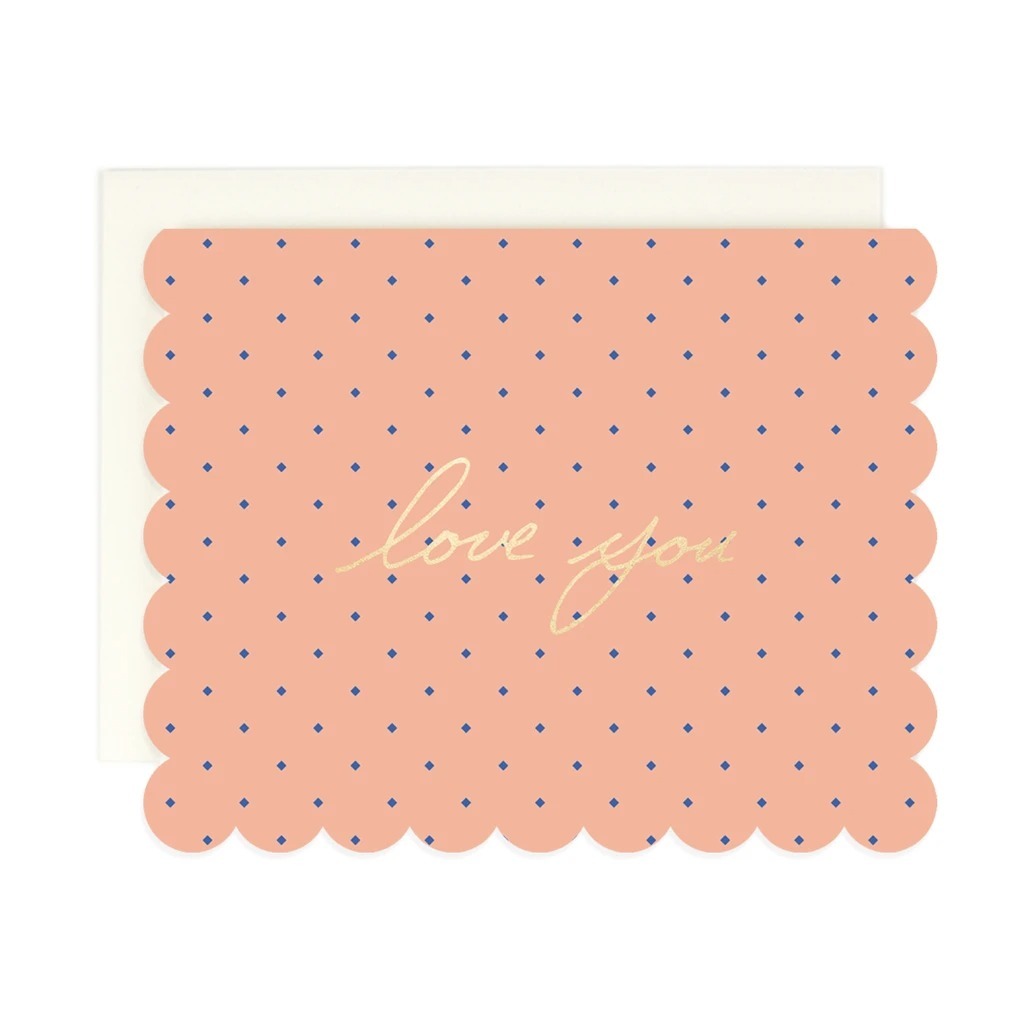 "Love you" Peach Card