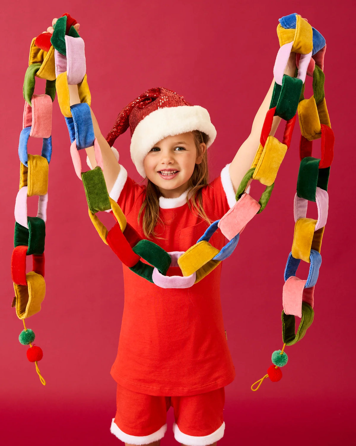 Festive Velvet Chain Garland