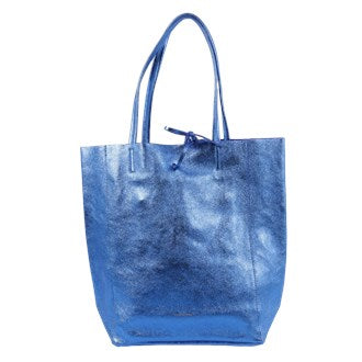 Metallic Electric Blue Tote