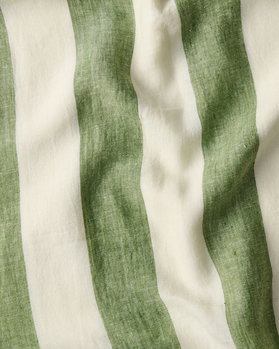 Moss Stripe Tablecloth Round