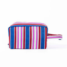 Load image into Gallery viewer, Monacco Raspberry &amp; Navy Toiletry Bag