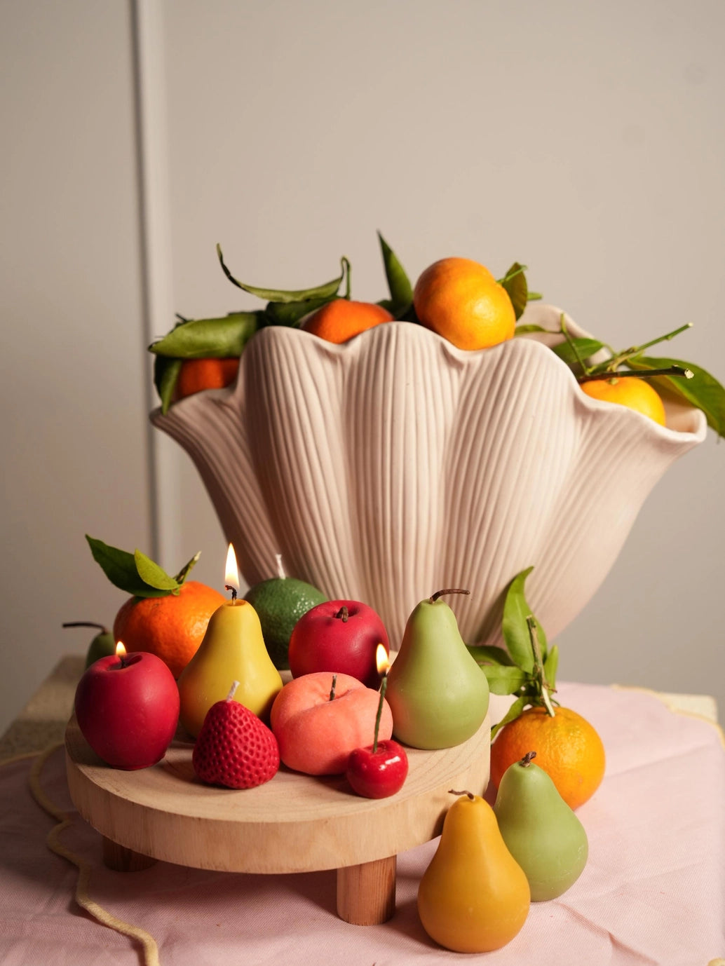Strawberry candles - 2 pieces