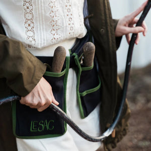 Le Sac Gardening Tool Belt (Navy with Green)