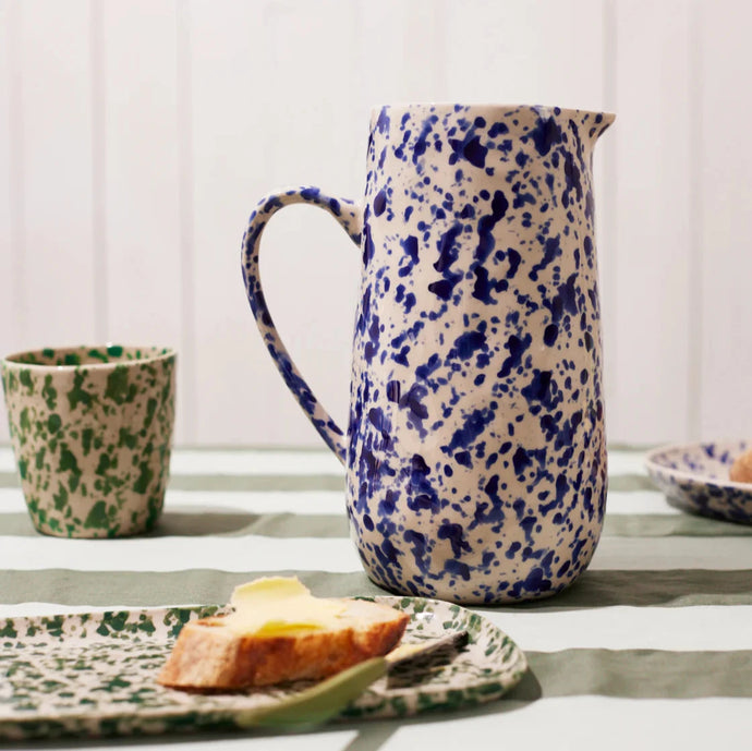 Splatter Jug Blue