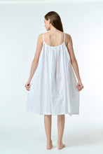 Load image into Gallery viewer, Arabella White Hail Spot Slip Nightie