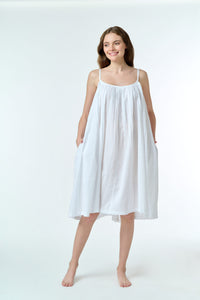 Arabella White Hail Spot Slip Nightie