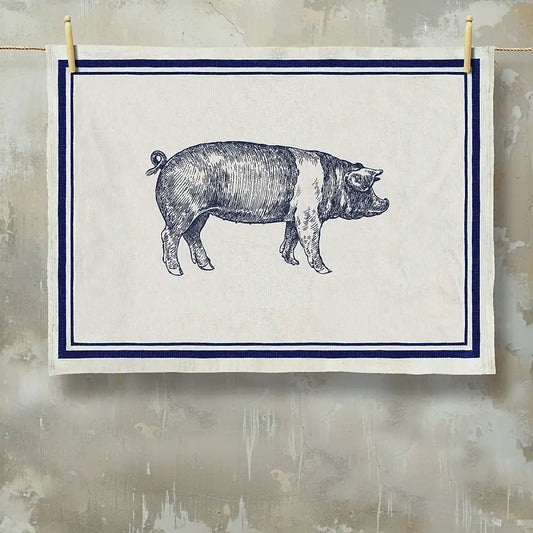 Farmyard Kitchen Towel - Pig