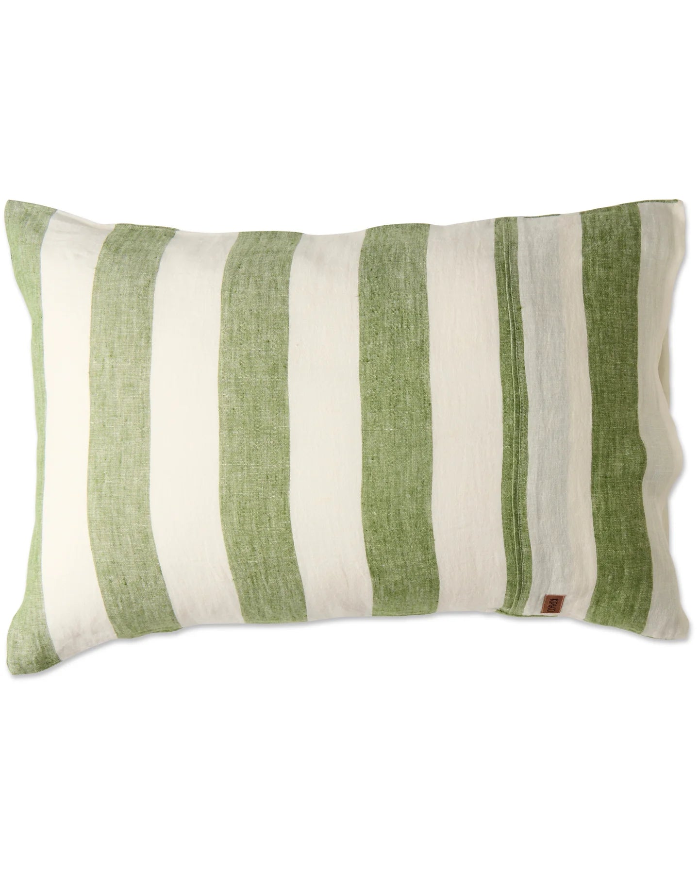 Moss Stripe Linen Pillowcase Set