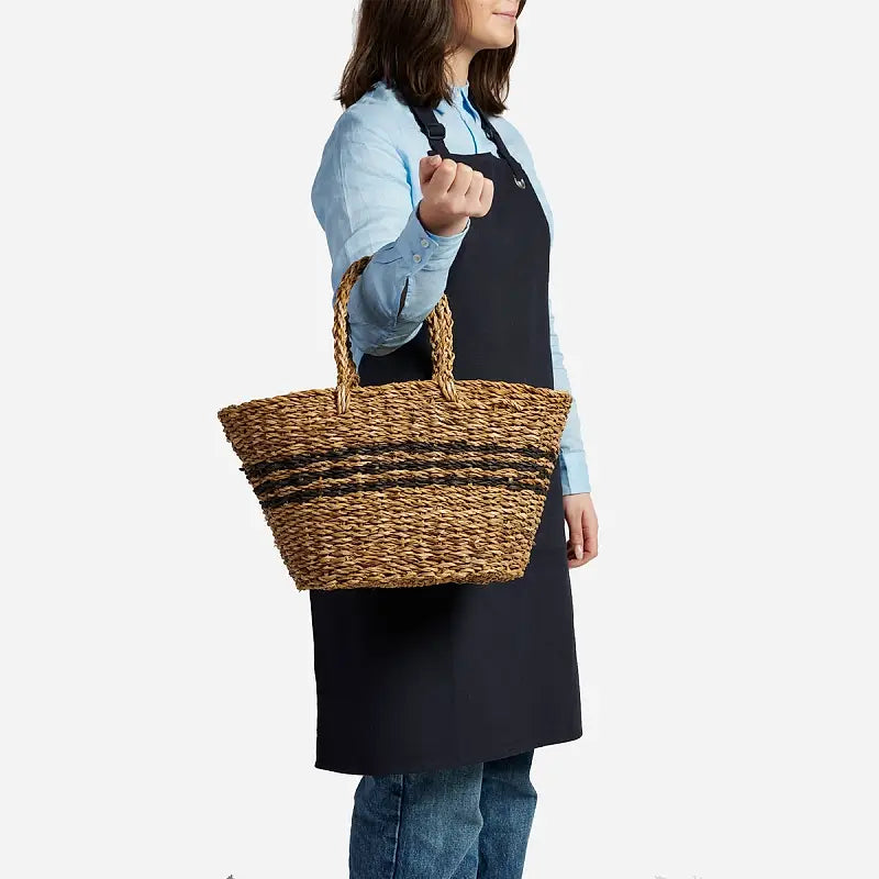 Positano - Banded Seagrass Tote