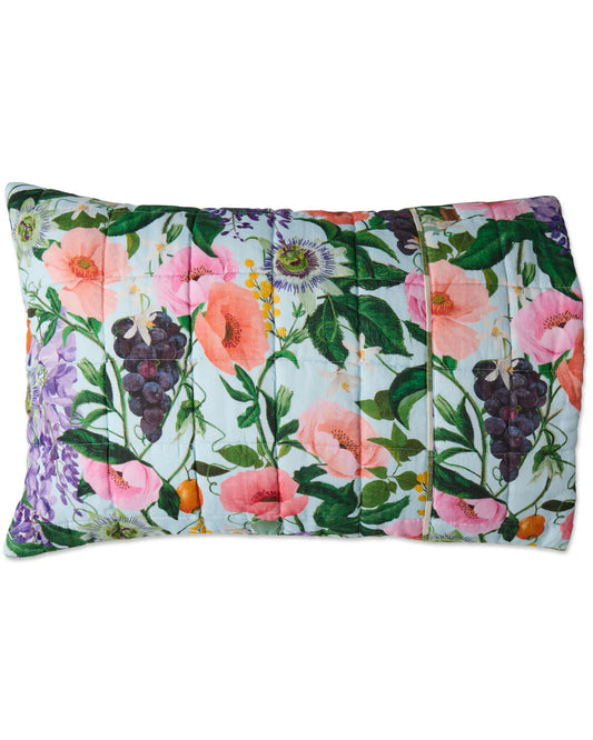 Spring in the Air Reversible Linen Quilted Pillowcase Set
