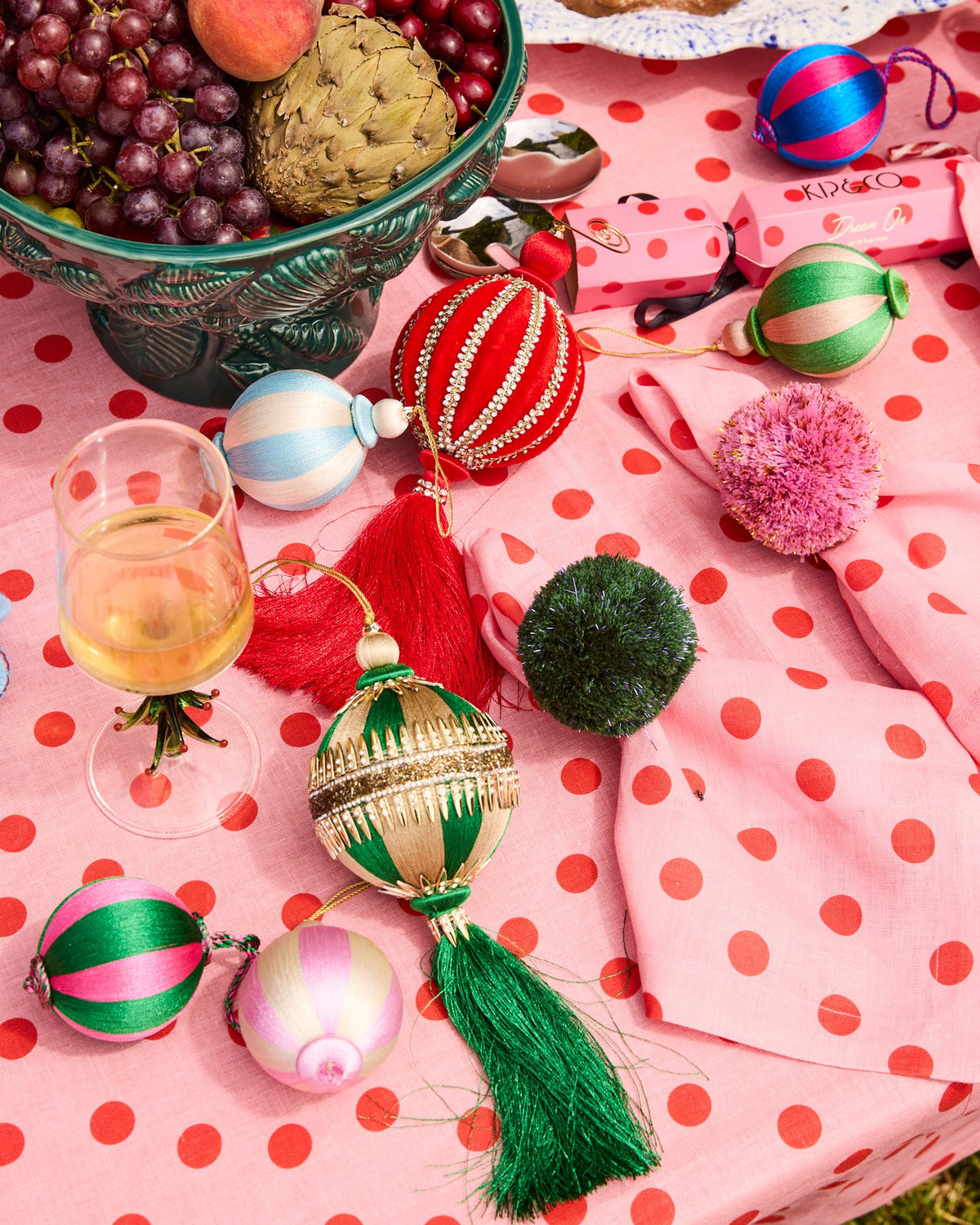 Polka Dot Pink 4P Napkin Set