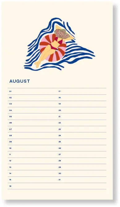 Birthday Calendar - Birds
