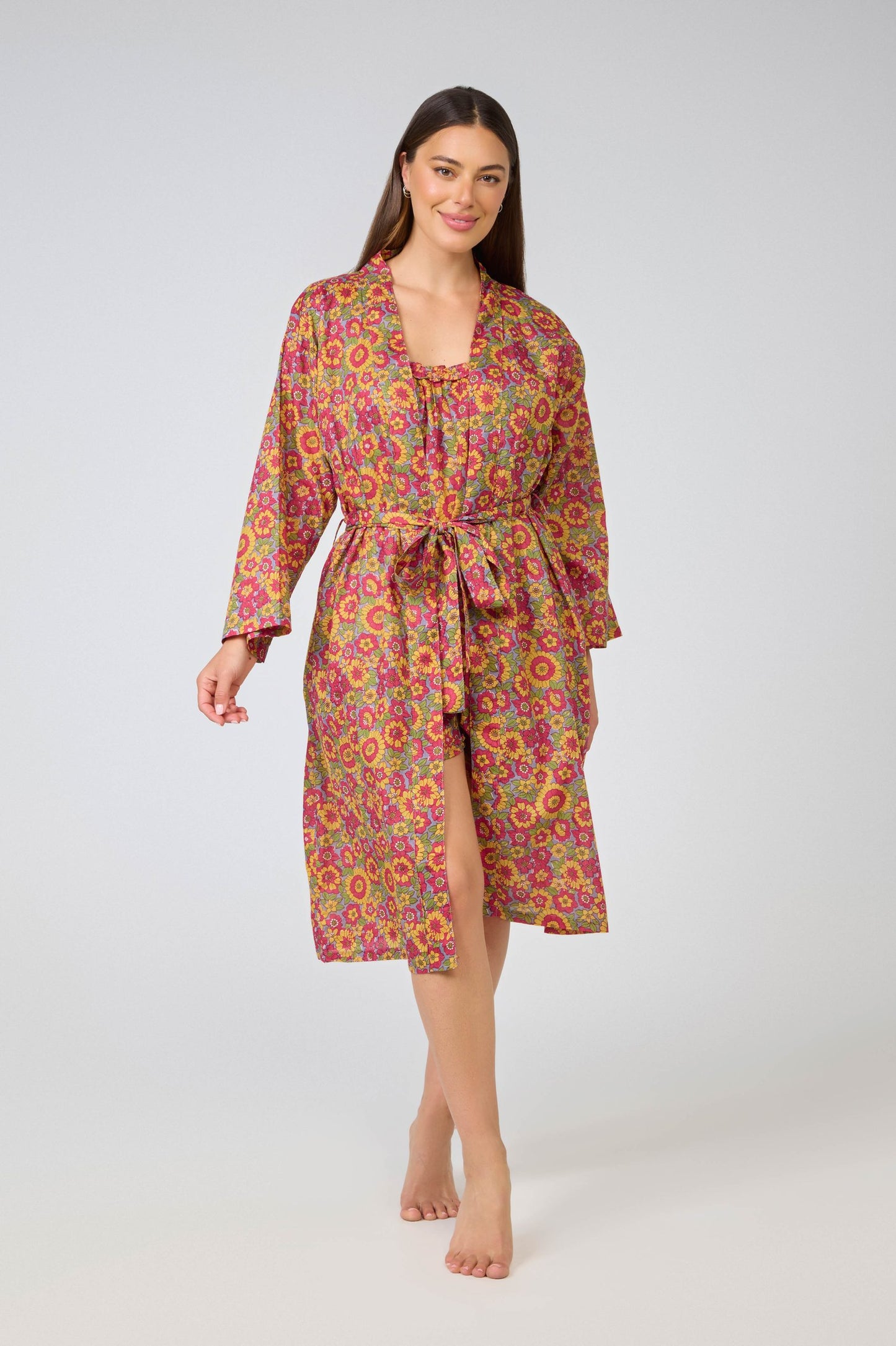 Arabella Dressing Gown Sunflowers