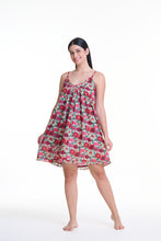 Load image into Gallery viewer, Arabella Red &amp; Pink Floral Short Nightie