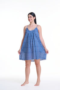 Arabella Blue Geometric Short Nightie