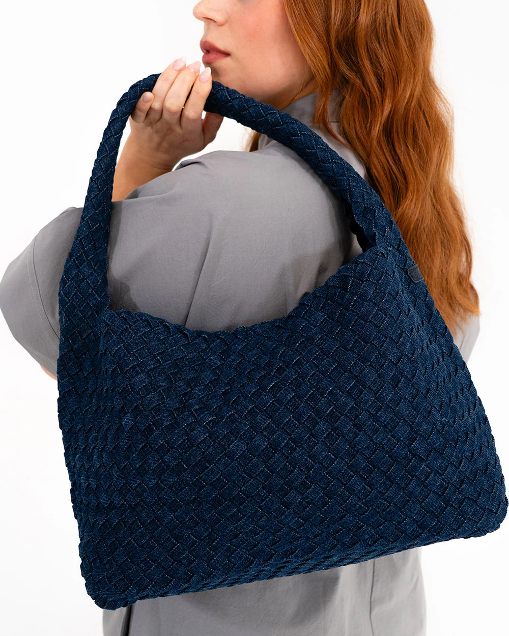 Arcadia Tote - Dark Denim Plait