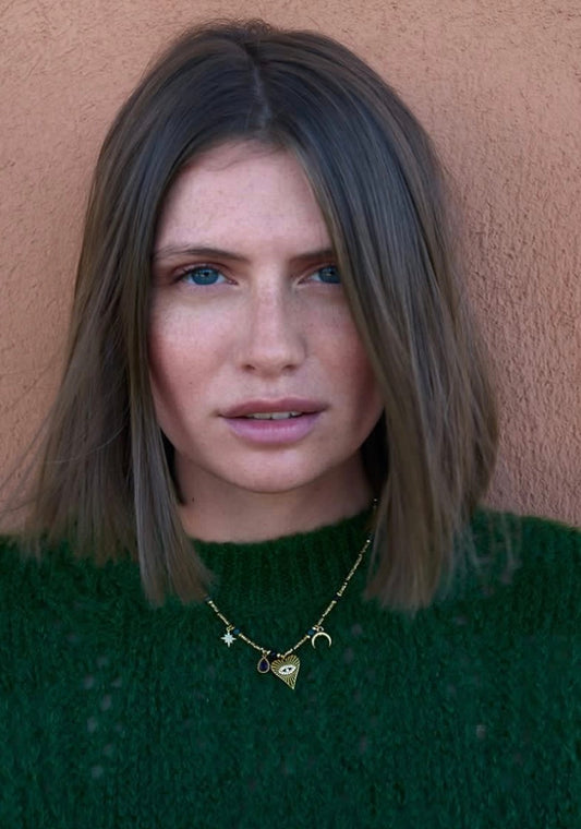 Lucky Charm Necklace - BLUE TOURMALINE