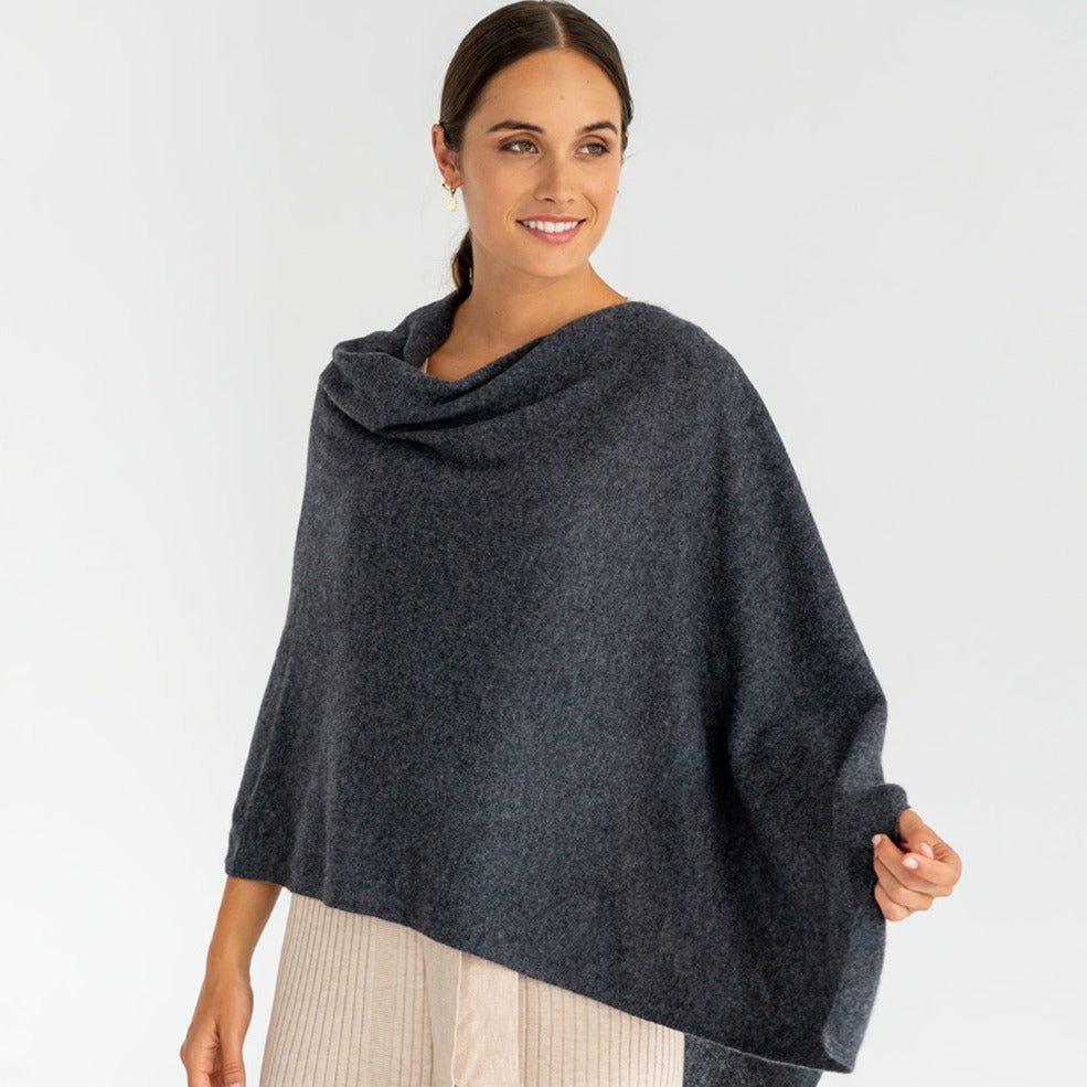 Cashmere Caplet Charcoal