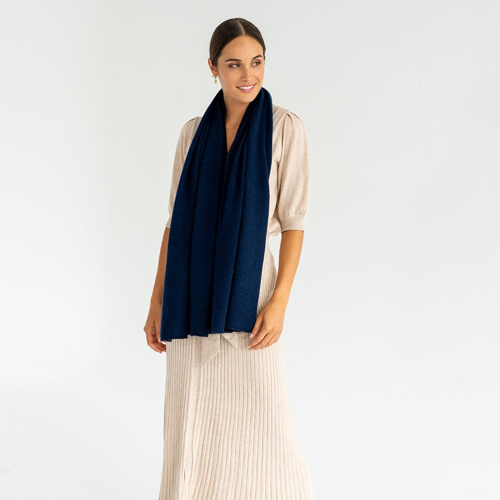 Cashmere Caplet Navy