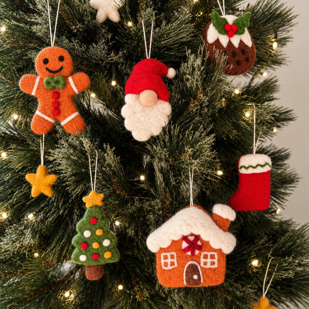 Felt Christmas Ornament - Gingerbread Man