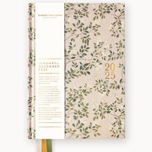 Load image into Gallery viewer, 2025 Desktop Linen Bound Planner - WhiteBlossoms