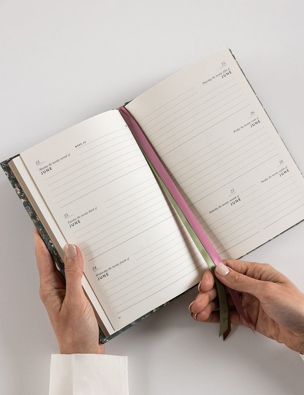 2026 Petite Linen Bound Planner Summer Perennials