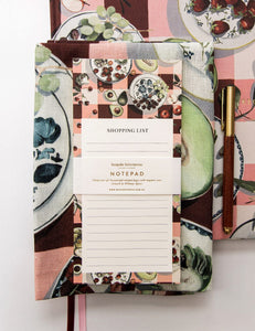 Red Gingham "Shopping List" DL Notepad