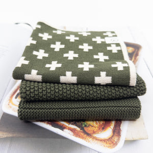 Dishcloth 3pk Variety Olive+