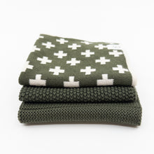 Load image into Gallery viewer, Dishcloth 3pk Variety Olive+