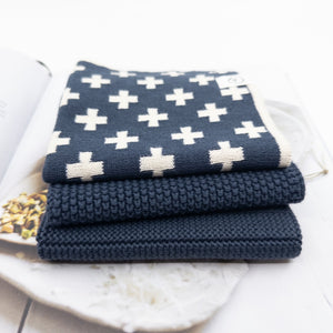 Dishcloth 3pk Variety Navy+