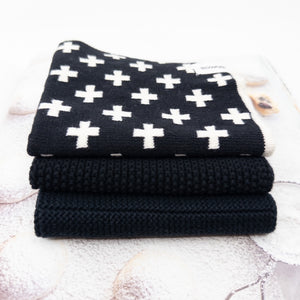 Dishcloth 3pk Variety Monochrome+